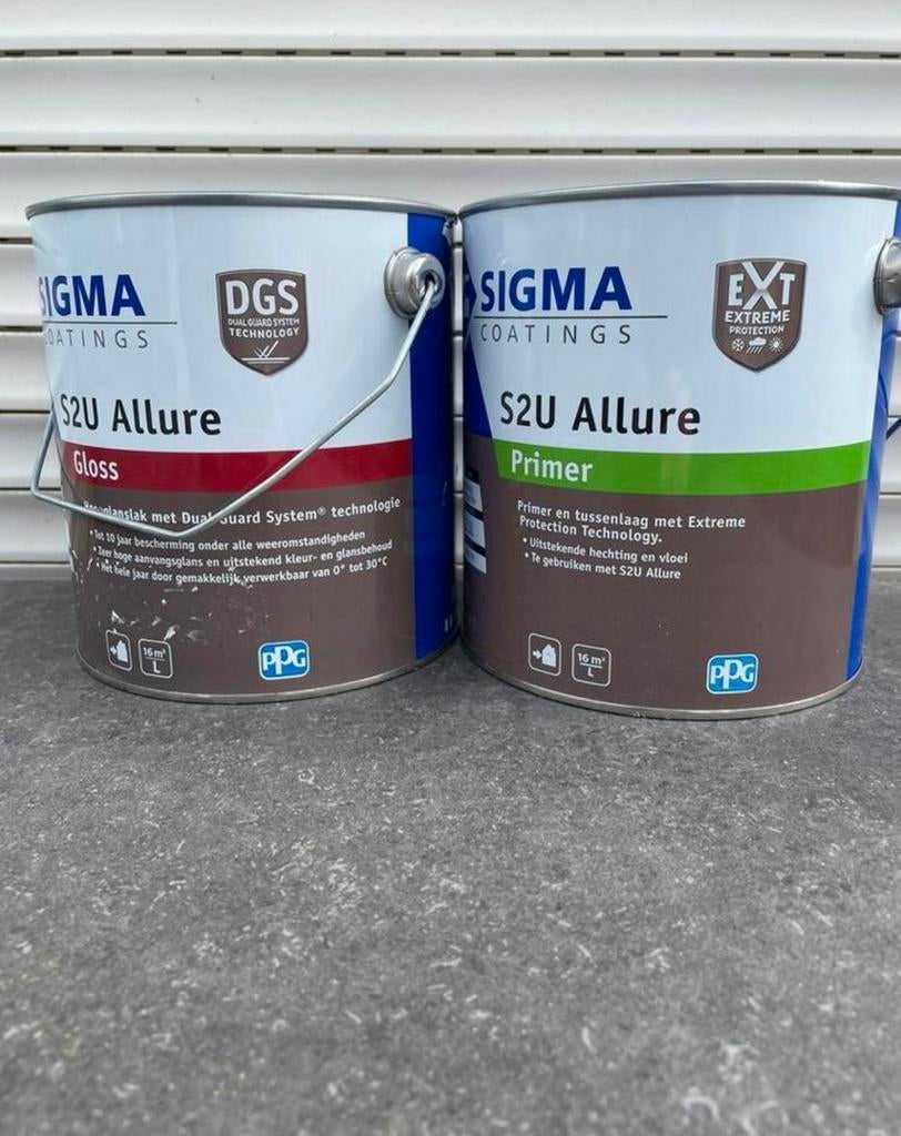 Sikkens en sigma verf diverse kleuren ook waterbasis zie adv, Ophalen of Verzenden, Zo goed als nieuw, Wit, Lak