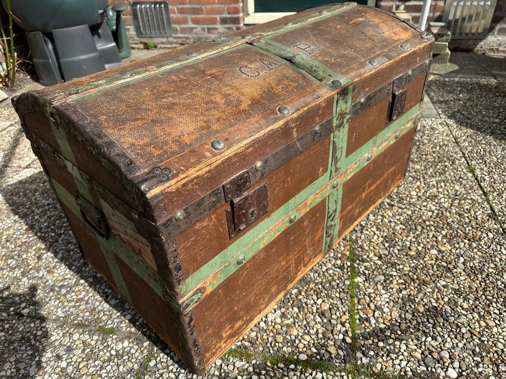 Hutkoffer, Huis en Inrichting, Woonaccessoires | Kisten, Ophalen, Minder dan 50 cm, Gebruikt, 50 tot 100 cm