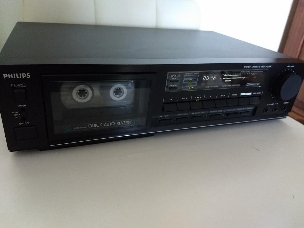 Goede Philips Cassettedeck FC566, Audio, Tv en Foto, Ophalen, Enkel, Philips, Tiptoetsen