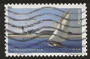 USA 224, zeilbootje, Verzenden, Gestempeld, Noord-Amerika