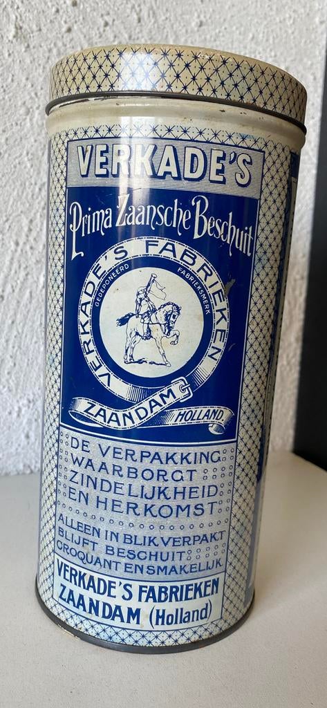 mooi VINTAGE ‘VERKADE’ BESCHUIT- BLIK/BUS, Verzamelen, Blikken, Ophalen of Verzenden, Gebruikt, Beschuit, Verkade