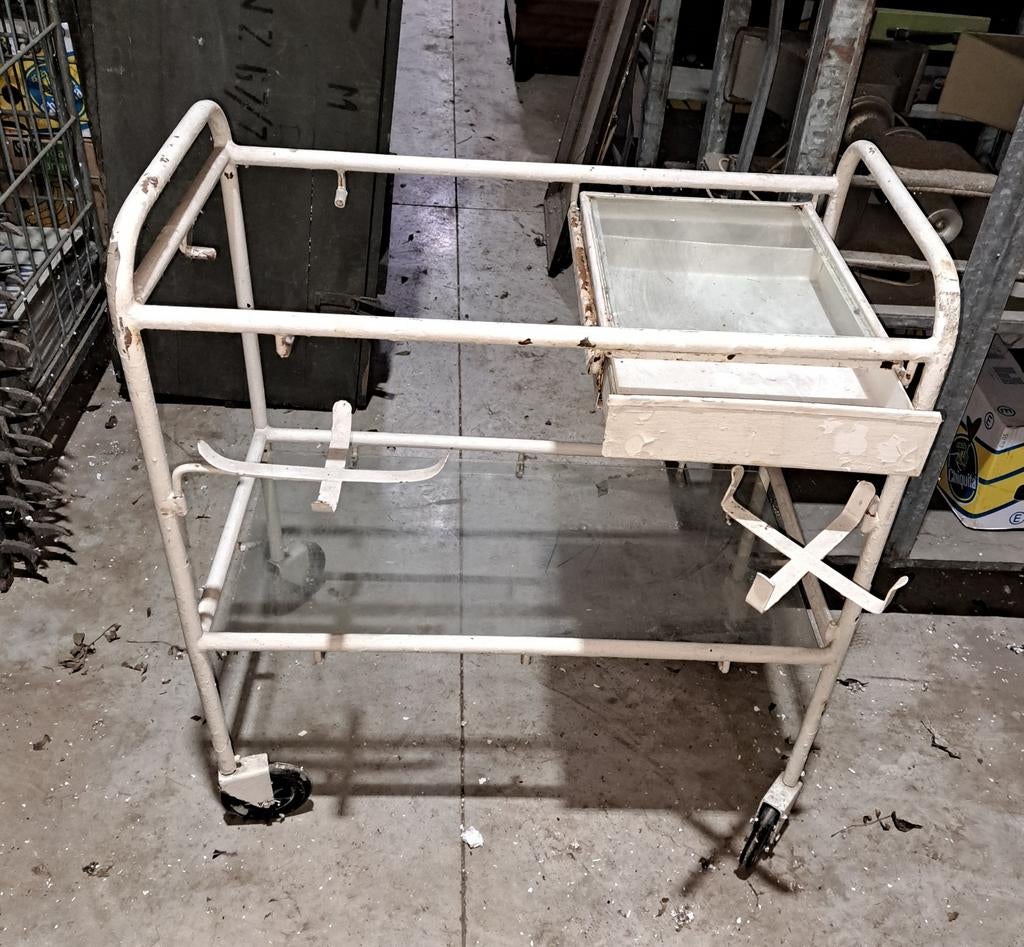 Tafel tafeltjes ziekenhuis tafeltjes decoratie, Antiek en Kunst, Ophalen