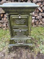 Prachtige franse antieke art-deco houtkachel met oventje, Ophalen, Gebruikt, Houtkachel, Vrijstaand