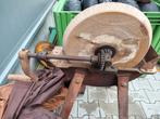 Oude Slijpsteen op Bok met Extra Steen ANTIEK, Ophalen, Gebruikt