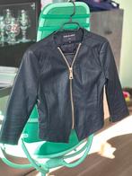 Zwarte leren jas Drôle de Copine S/M met gouden rits, Ophalen of Verzenden, Zo goed als nieuw, Maat 38/40 (M), Zwart