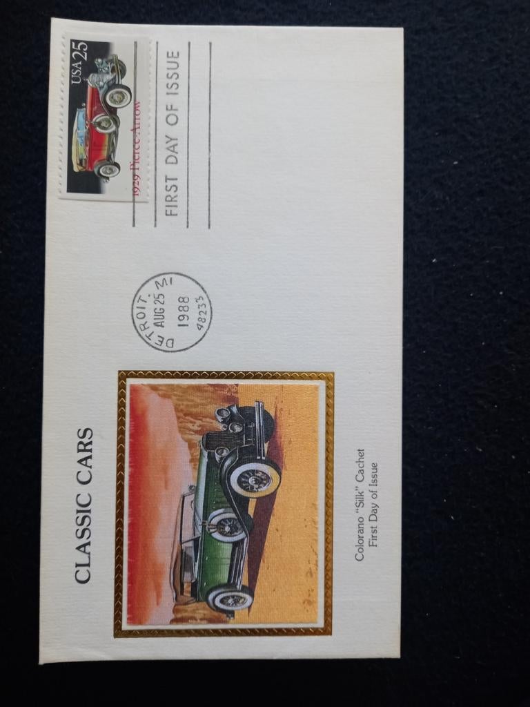 FDC Amerika - Classic Cars 1988, Ophalen of Verzenden, Gestempeld, Noord-Amerika