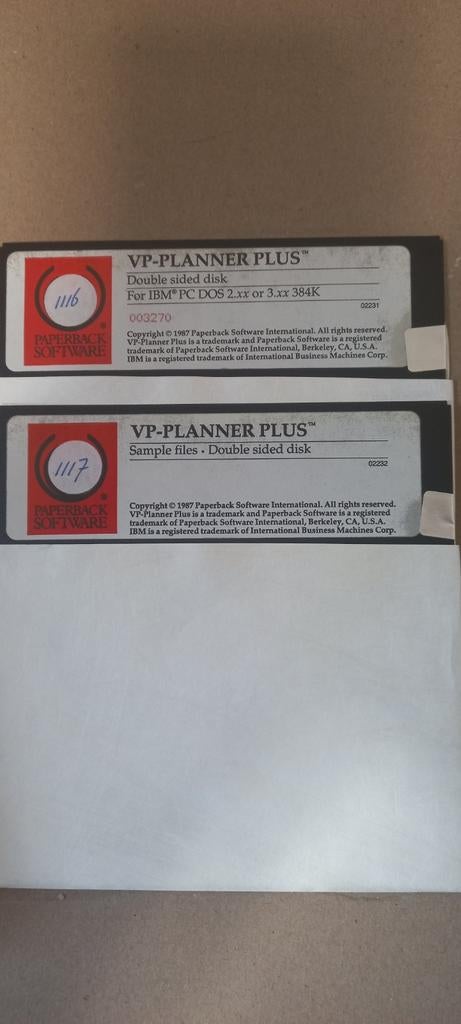VP-Planner Plus diskettes voor IBM PC DOS, Ophalen of Verzenden
