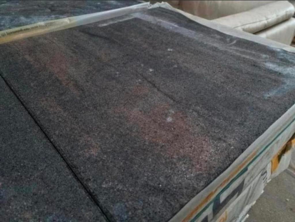 Antraciet rood nuance terrastegels + relief 60x60x4 s-partij, Nieuw, Ophalen of Verzenden, 10 m² of meer, Beton