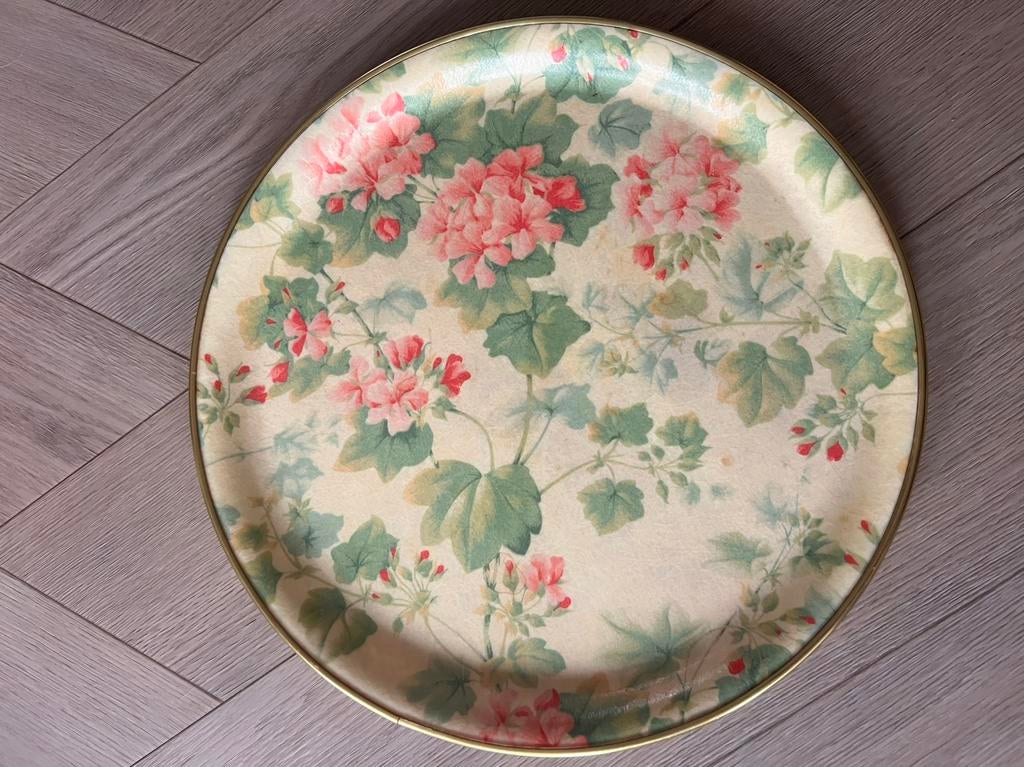 Vintage Chalford Glos Arnold Designs Ltd bloemen dienblad, Huis en Inrichting, Woonaccessoires | Dienbladen, Ophalen of Verzenden