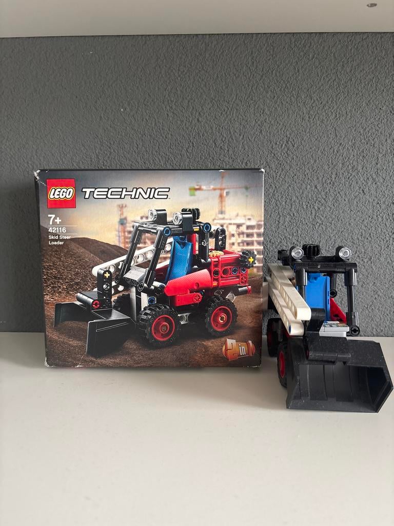 Lego Technic 42116 Skid Steer Loader met doos en boekjes, Gebruikt, Lego, Ophalen of Verzenden, Technic