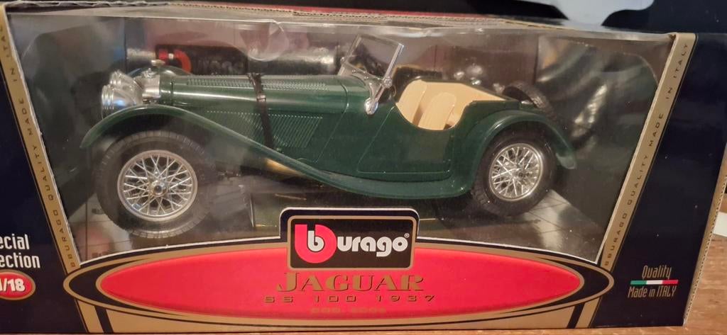 JAGUAR SS100 1937 - Bburago, Ophalen of Verzenden, Nieuw, Auto, Bburago