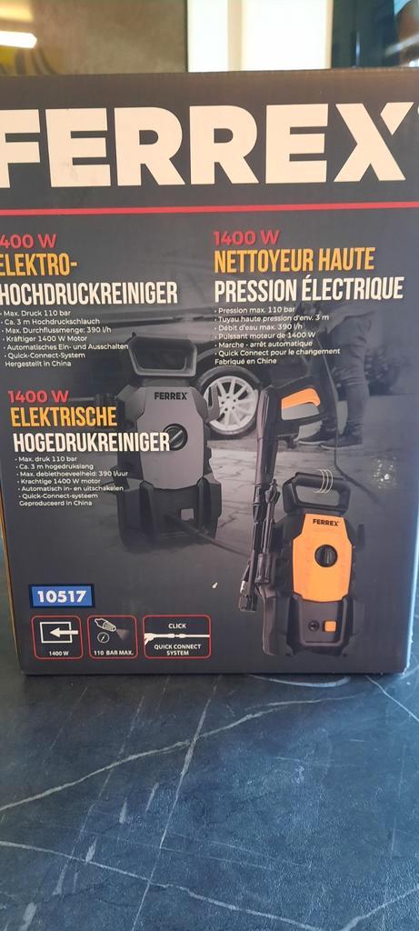 Ferrex 1400W Elektrische Hogedrukreiniger, Tuin en Terras, Hogedrukreinigers, Nieuw, Elektrisch, Met autostop en -start, Ophalen