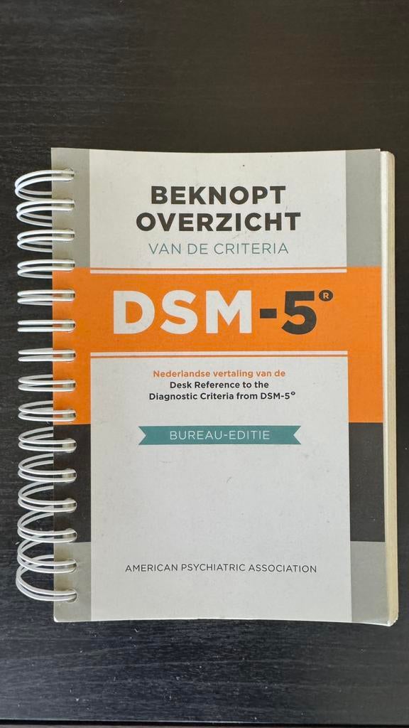 DSM 5 Beknopt Overzicht, Ophalen of Verzenden, Zo goed als nieuw