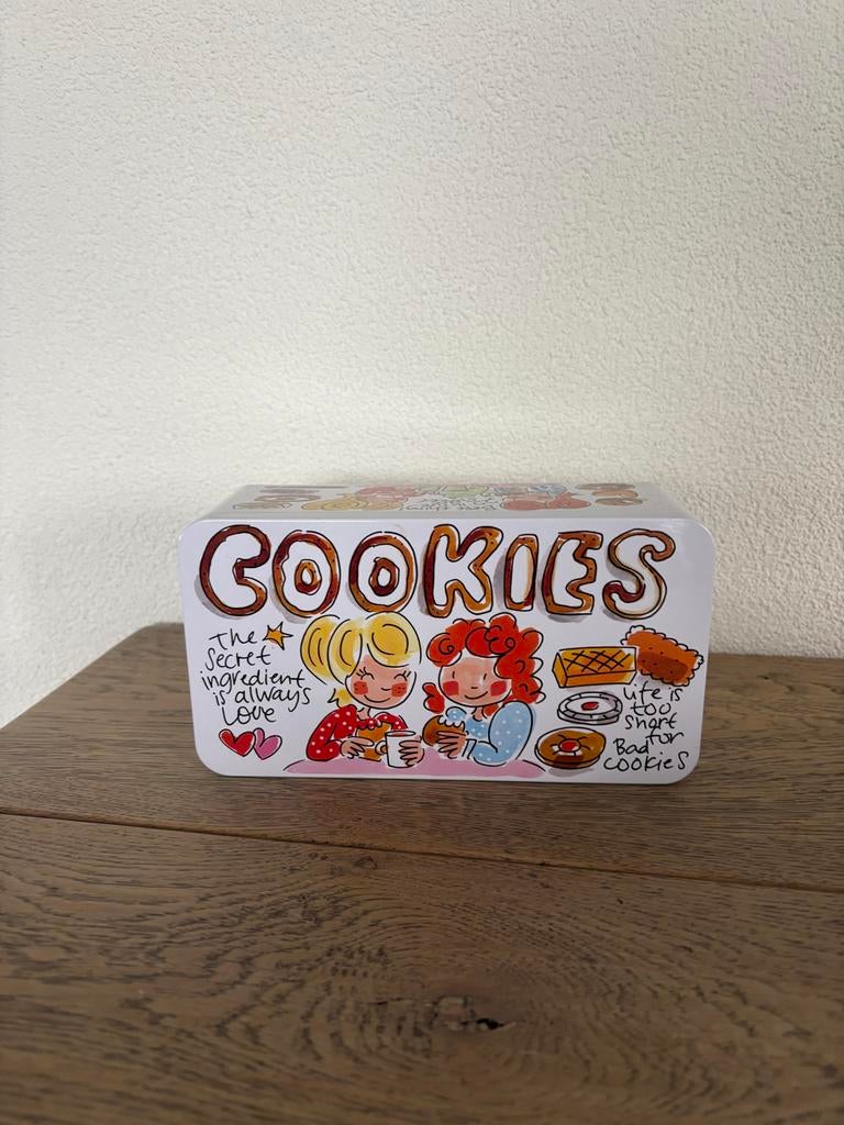Blond Amsterdam Even Bijkletsen koekjestrommel, Ophalen of Verzenden, Zo goed als nieuw