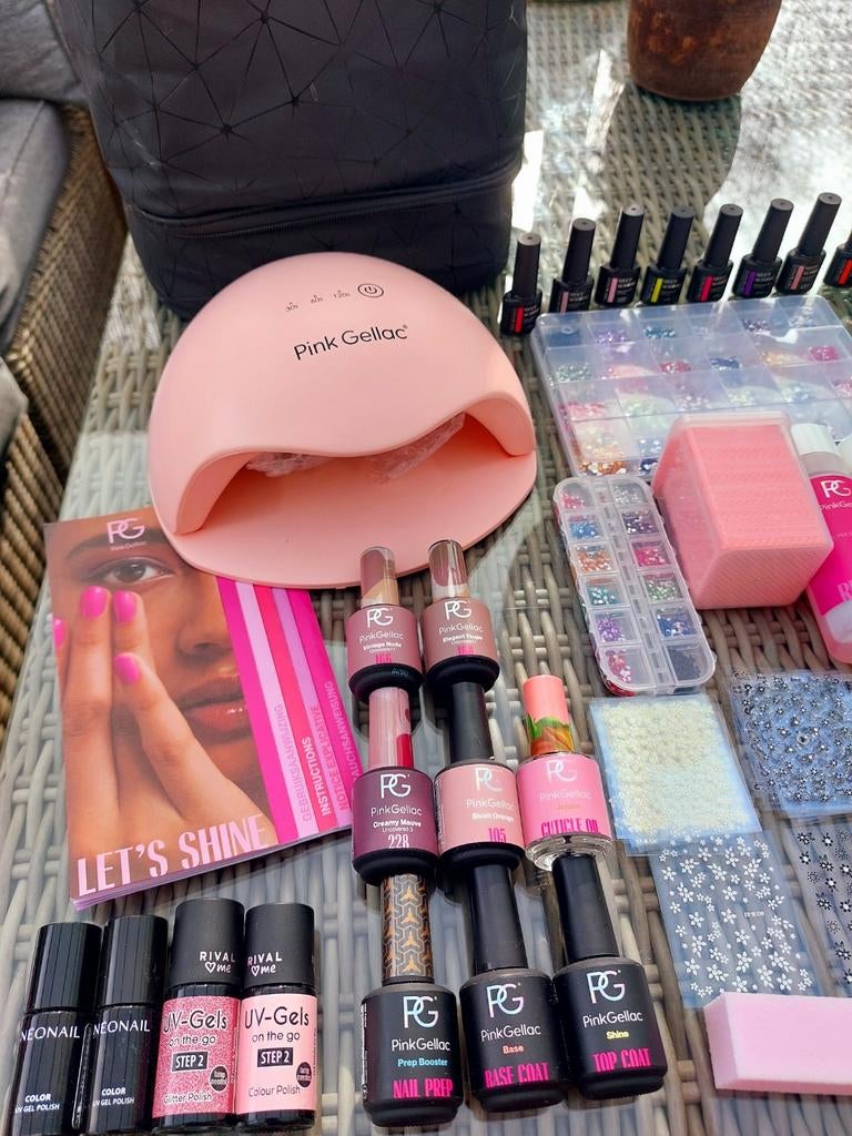 Pink Gellac lamp inclusief accessoires, Sieraden, Tassen en Uiterlijk, Uiterlijk | Cosmetica en Make-up, Zo goed als nieuw, Handen en Nagels