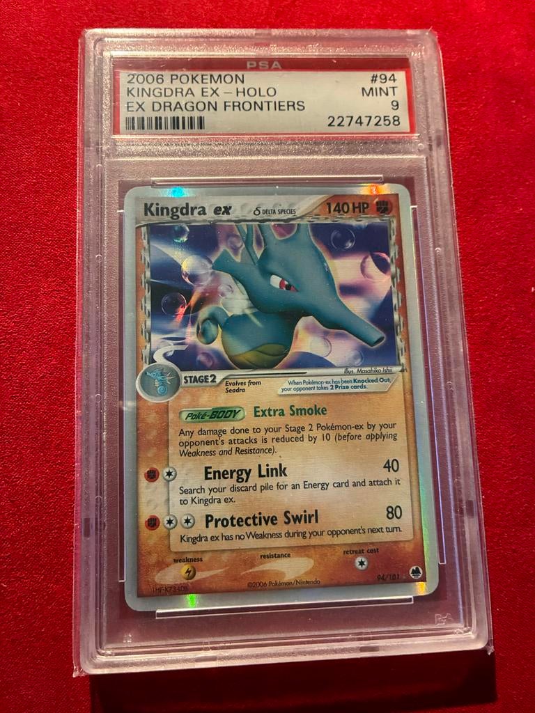 Kingdra ex 94/101 Holo PSA 9 Mint 2006 Pokémon kaart, Ophalen of Verzenden, Zo goed als nieuw, Losse kaart, Foil