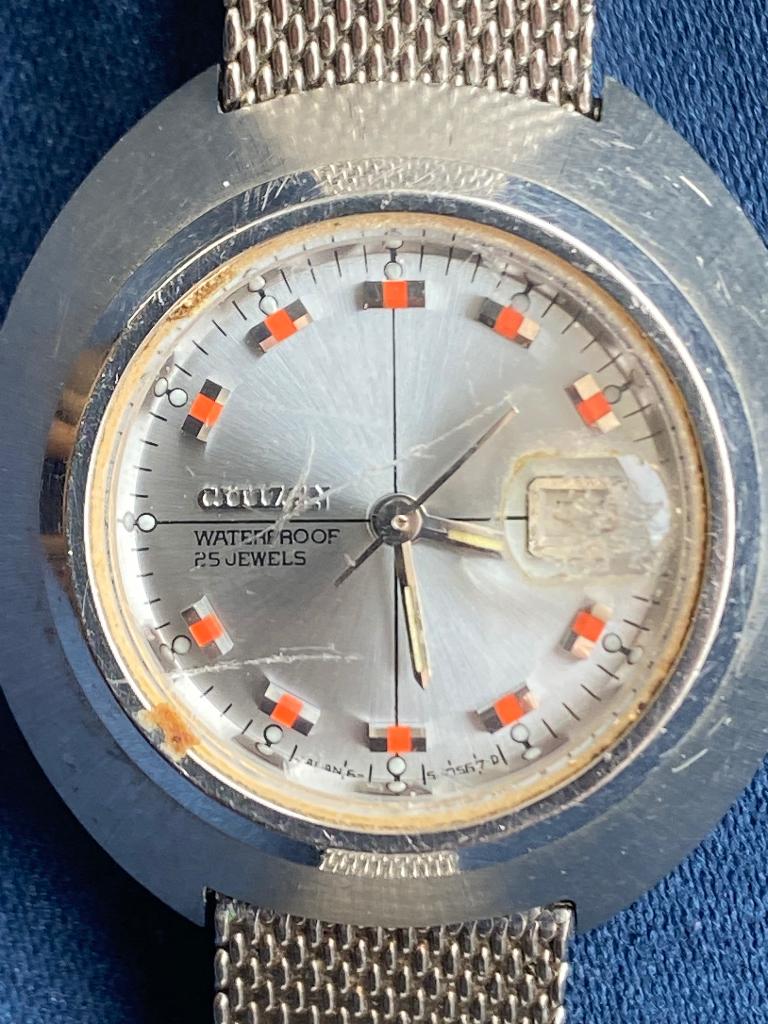 Vintage Citizen parawater horloge, Sieraden, Tassen en Uiterlijk, Horloges | Dames, Overige merken, Staal, Gebruikt, Staal