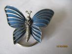 Metalen sjaal clip vlinder met emaille, Overige materialen, 4 tot 7 cm, Gebruikt, Overige kleuren
