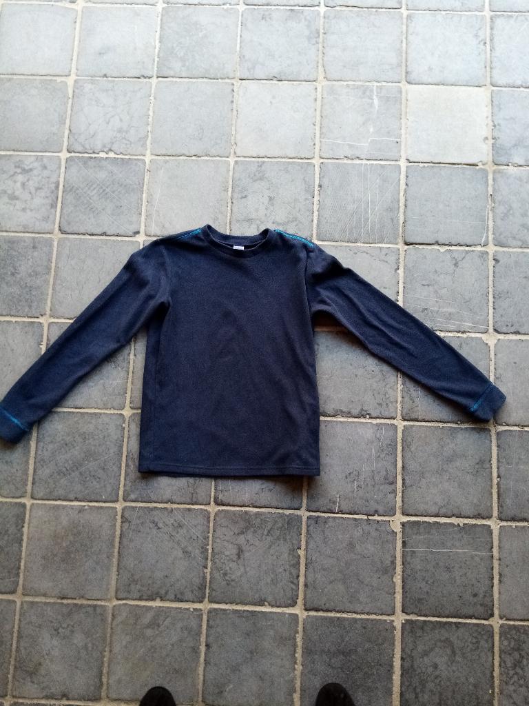 Trui blauw 14 jaar, 153/162 cm decathlon fleesh trui, Kinderen en Baby's, Kinderkleding | Maat 164, Jongen of Meisje, Trui of Vest