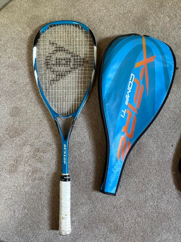Dunlop X-fire comp T1 squash racket squashracket zgan, Sport en Fitness, Squash, Ophalen of Verzenden, Zo goed als nieuw, Racket