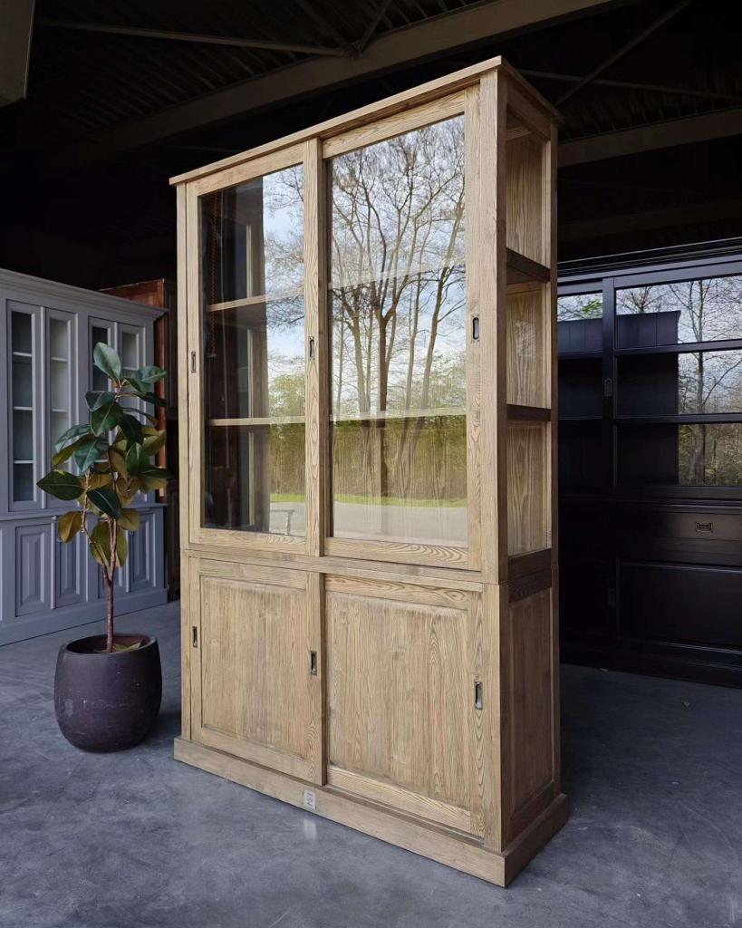 Hoge Vitrinekast | Smalle Buffetkast | Eyecatcher! #0018, Huis en Inrichting, Kasten | Vitrinekasten, Niet ingevuld, 100 tot 150 cm