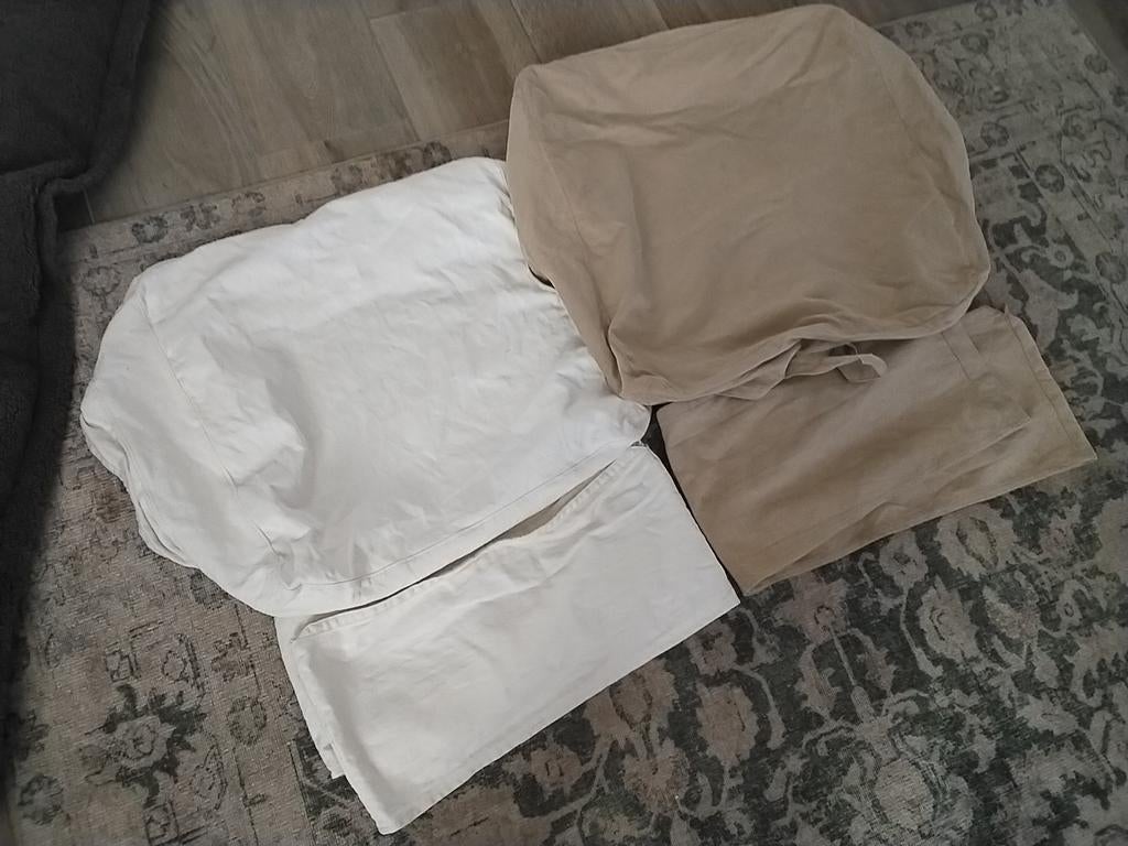 2 hoezen voor vierkante ikea poef bromma voorganger ektorp, Ophalen of Verzenden, Vierkant, 75 tot 100 cm