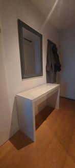 IKEA Malm kaptafel met glasplaat - Zo goed als nieuw, Overige materialen, 100 tot 150 cm, Modern, Scandinavisch, Ophalen of Verzenden