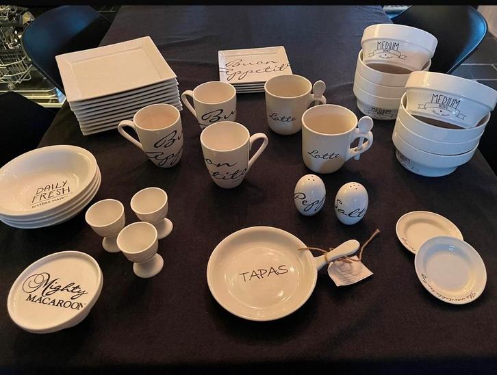 Rivièra Maison Servies - Gebruikt, Huis en Inrichting, Keuken | Servies, Gebruikt, Compleet servies, Overige stijlen, Keramiek