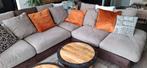 Grote hoekbank met stoffen bekleding, Ophalen of Verzenden, Gebruikt, Vierpersoons of meer