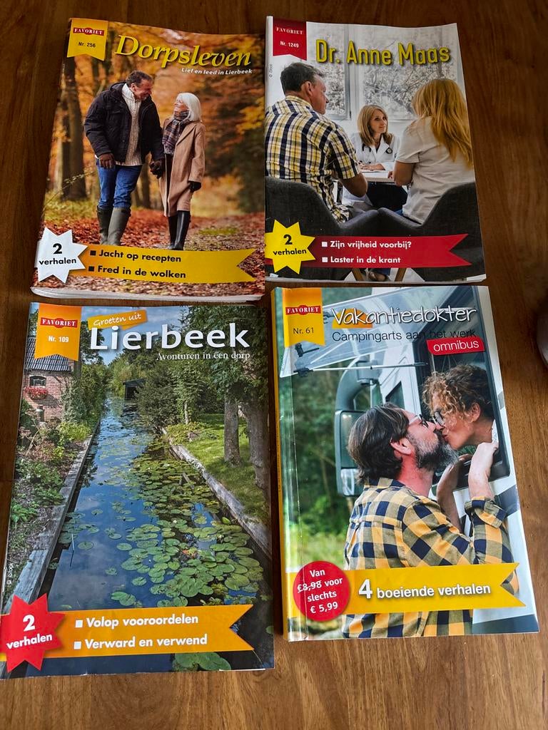 4 Favoriet omnibus boeken: Dorpsleven, Dr. Anne Maas e.a., Boeken, Romans, Ophalen of Verzenden, Gelezen, Nederland