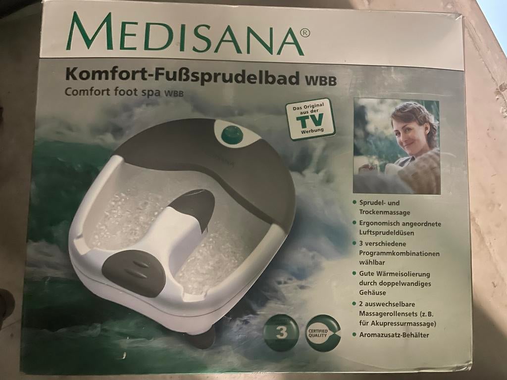 Medisana Comfort Voetbubbelbad WBB - Nieuw in doos, Sport en Fitness, Massageproducten, Ophalen, Nieuw, Apparaat