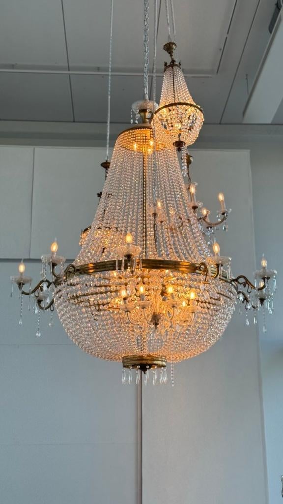 Empire kroonluchter + ensemble | ca. 1900, Huis en Inrichting, Lampen | Kroonluchters, Ophalen, Gebruikt