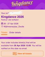 Kingdance ticket 27/04, Eén persoon
