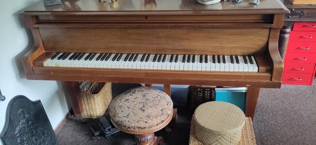 Baby-grand Schiedmayer vleugel, Muziek en Instrumenten, Ophalen, Gebruikt, Bruin, Vleugel