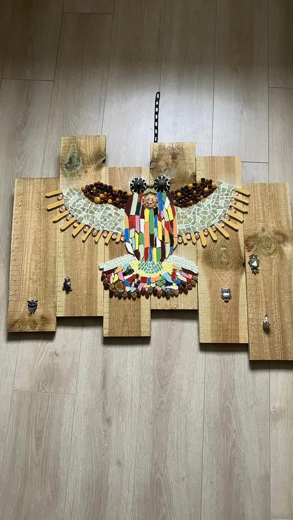 Mozaïek werk , Uniek , Uil, Ophalen, Nieuw