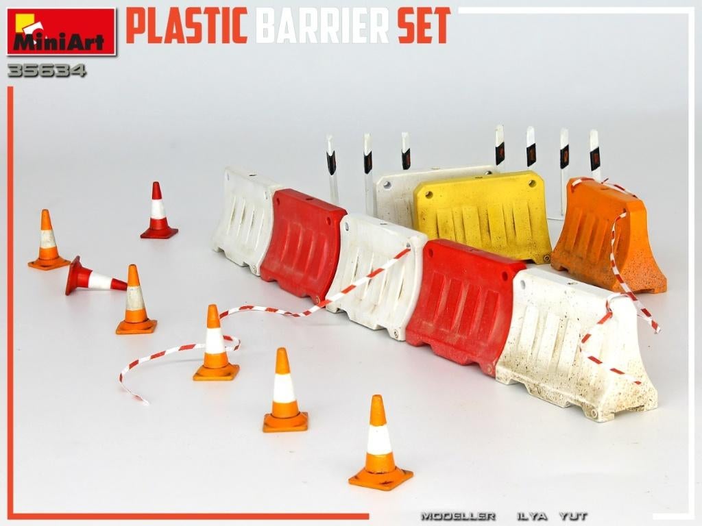 Miniart 1:35 Plastic barrier set & accessoires, Ophalen of Verzenden, Nieuw, 1:35 tot 1:50, Diorama
