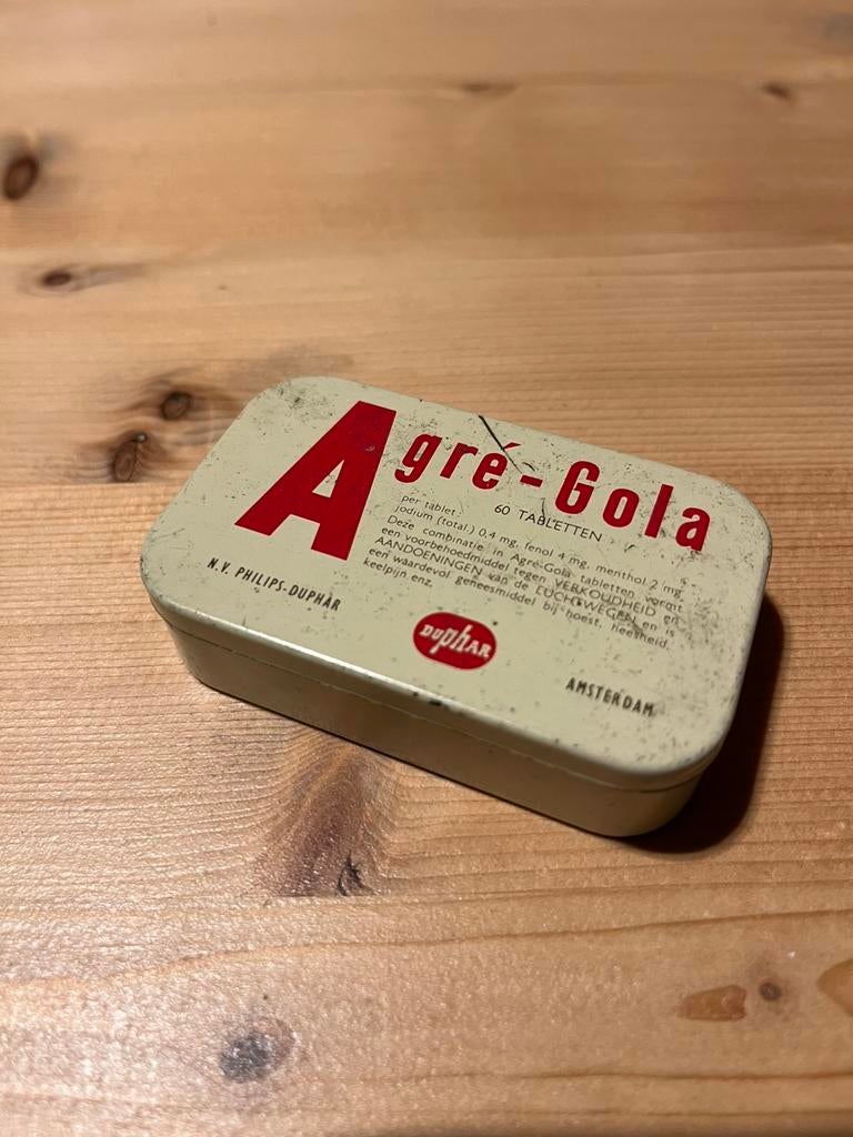 Vintage Blikje Agré - Gola, Ophalen of Verzenden, Zo goed als nieuw, Overige