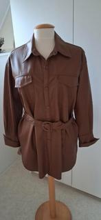 Zara bruine skai leren blouse/jas maat M z.g.a.n., Maat 38/40 (M), Bruin, Zara, Ophalen of Verzenden