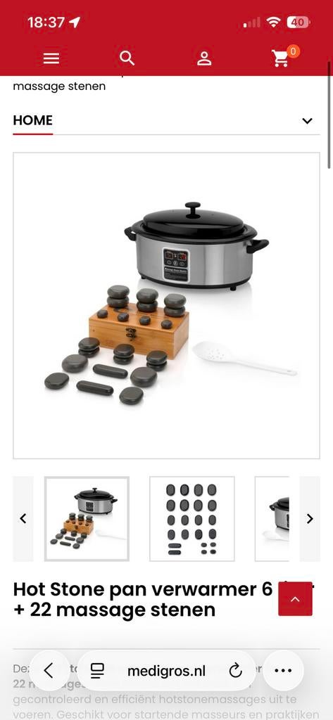 Hot stone massage pan verwarmer + stenen NIEUW, Sport en Fitness, Massageproducten, Zengrowth, Zengrowth, Zengrowth, Hotstone