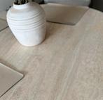 Exclusieve Italiaanse Travertine Eettafel (waarde €3.200), Ophalen, Zo goed als nieuw, Rechthoekig, 200 cm of meer