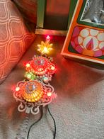 Vintage kerstpiek piek oude lampjes kerstboom retro brocante, Diversen, Kerst, Ophalen of Verzenden, Gebruikt
