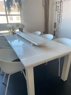 Geverfde teak houten tafel, Ophalen, Gebruikt, 100 tot 150 cm, 200 cm of meer