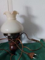 Wandschemerlamp eiken electrisch olielamp, Ophalen of Verzenden, Gebruikt