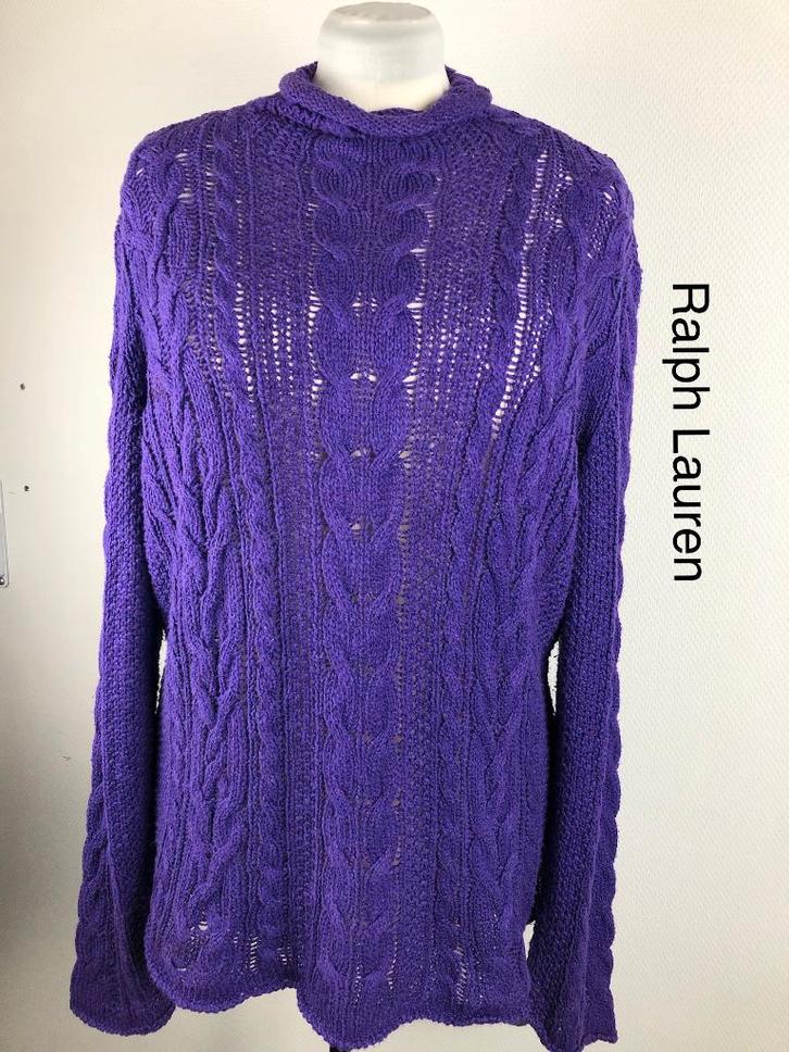 Ralph Lauren Trui  (mt: 42) 12,5/8295, Kleding | Dames, Truien en Vesten, Zo goed als nieuw, Maat 42/44 (L), Paars, Ophalen of Verzenden