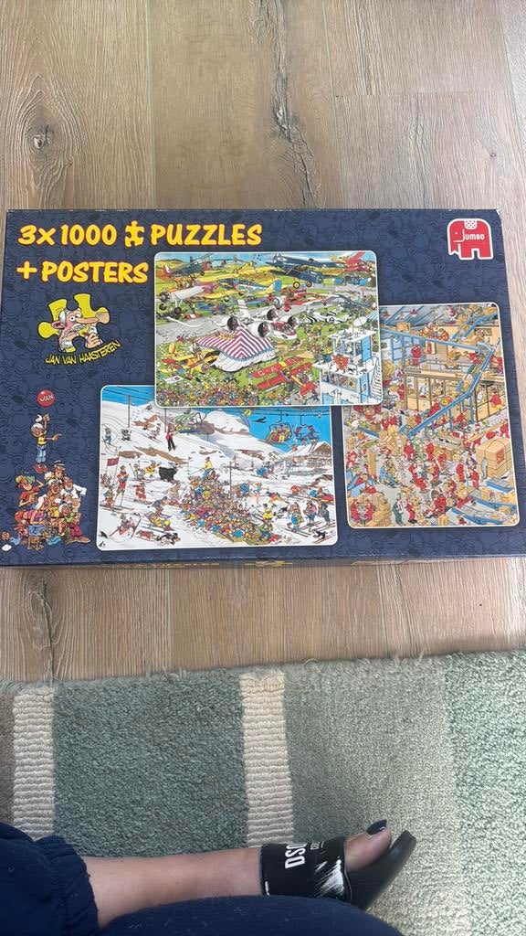 Jan van haasteren 3 in doos, Ophalen of Verzenden, 500 t/m 1500 stukjes, Zo goed als nieuw