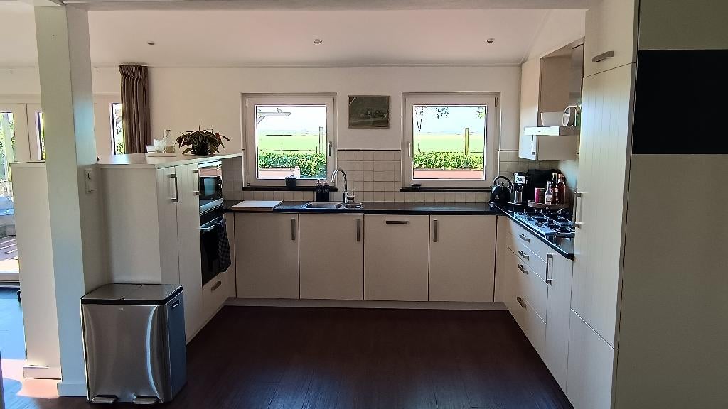 Complete keuken incl. inbouwapparatuur, Ophalen, Gebruikt, U-keuken, Wit