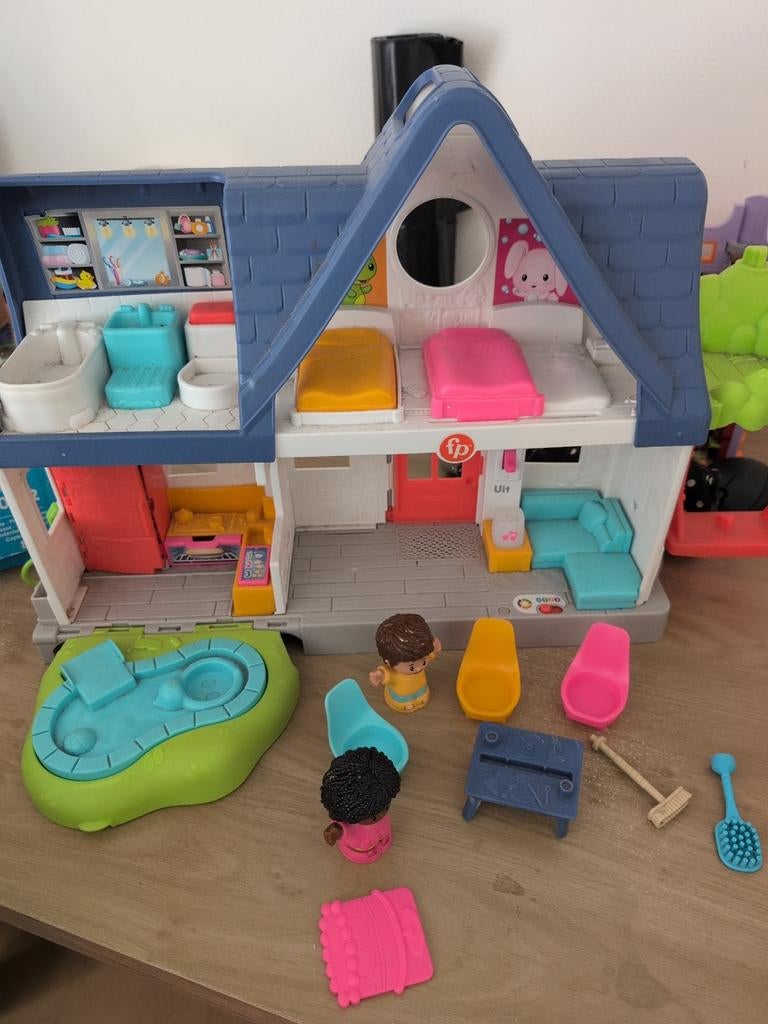 Fisher Price Little People Huis met accessoires, Ophalen of Verzenden, Gebruikt, Jongen of Meisje