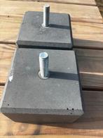 10 Betonpoeren met draadeind 15x15x10cm, met vellingkantje, Ophalen, Nieuw