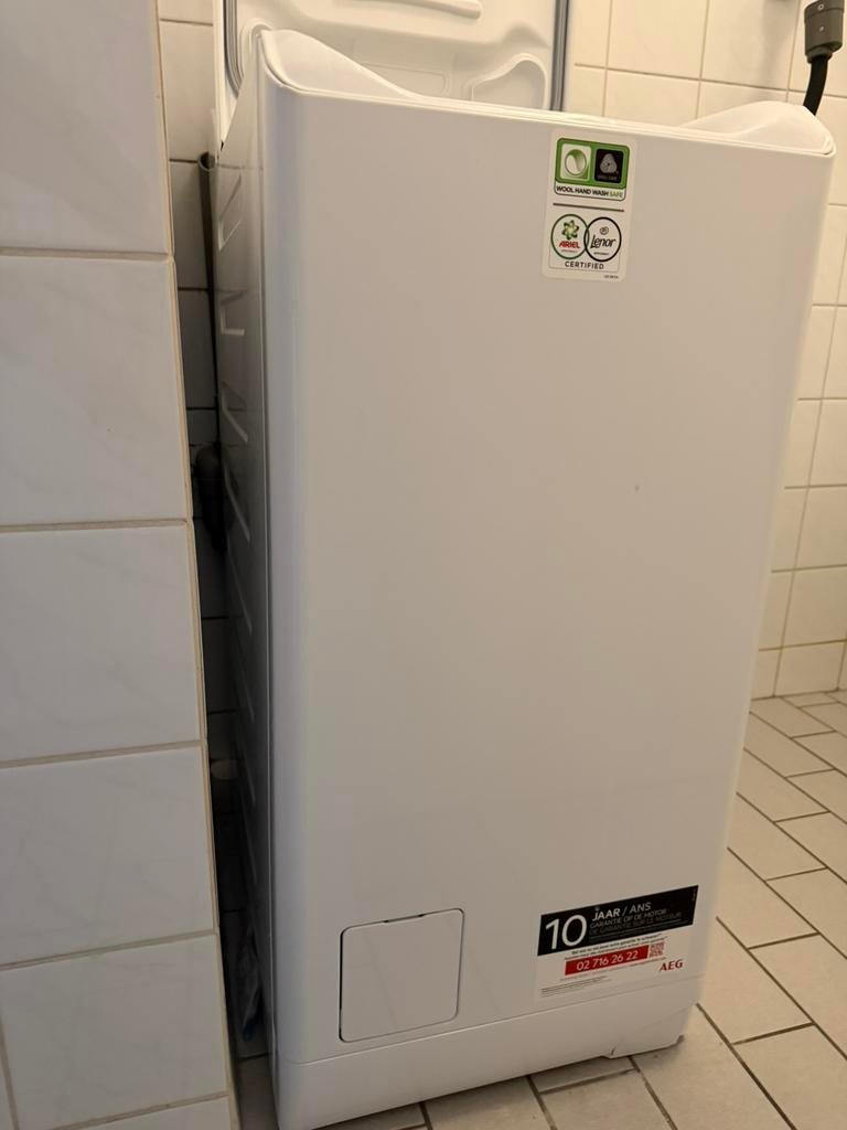 AEG bovenlader wasmachine, Witgoed en Apparatuur, Wasmachines, Ophalen, Zo goed als nieuw, 1200 tot 1600 toeren, 85 tot 90 cm