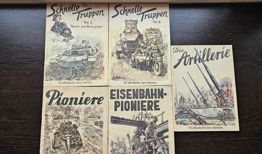 5x Waffenhefte des Heeres, Verzamelen, Militaria | Tweede Wereldoorlog, Verzenden, Duitsland, Boek of Tijdschrift